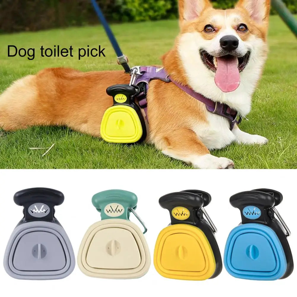 Foldable Dog Pooper Scooper Pet Travel Waste Litter Disposal Picker Shovel with Decomposable Bags Poop Scoop Pick up Cleaner