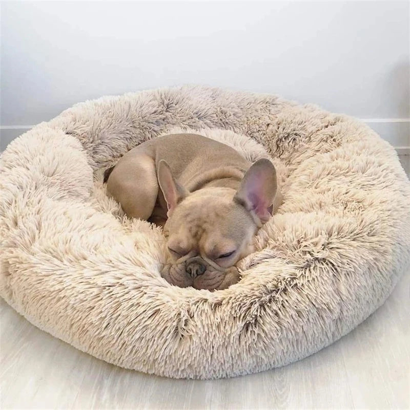 SnuggleNest: 40-90cm Round Ergonomic Comfortable Bed for Pets