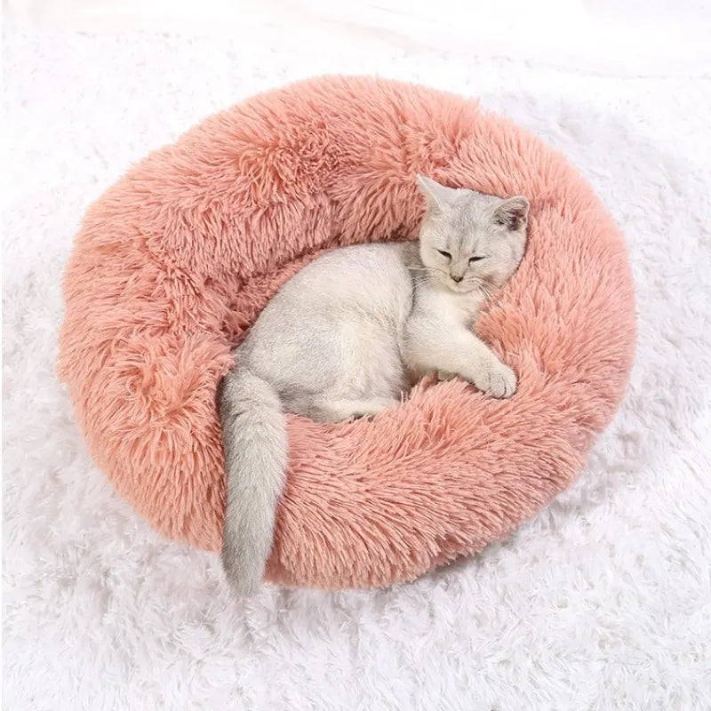 SnuggleNest: 40-90cm Round Ergonomic Comfortable Bed for Pets