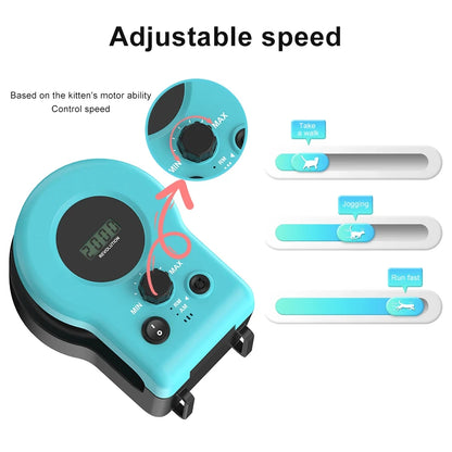 HuntiGo: Interactive Cat Toy Wheel Exerciser (Adjustable Speed Simulated Hunting Toy)