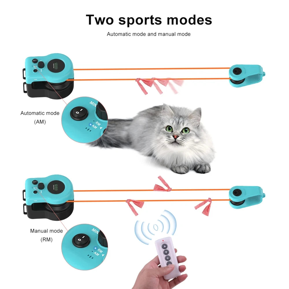 HuntiGo: Interactive Cat Toy Wheel Exerciser (Adjustable Speed Simulated Hunting Toy)