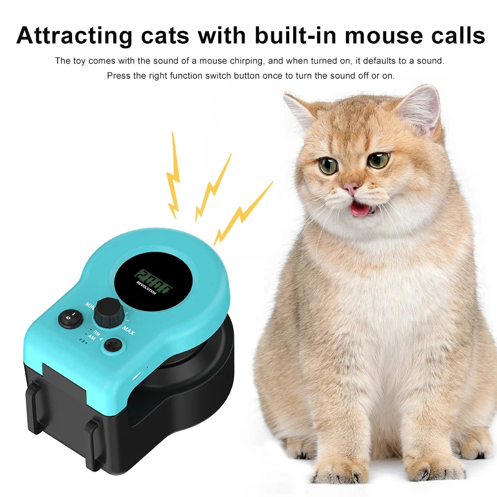 HuntiGo: Interactive Cat Toy Wheel Exerciser (Adjustable Speed Simulated Hunting Toy)