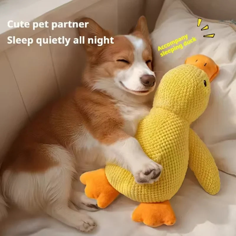 Dog Toy Stomping Duck Bite Resistant Grinding Teeth Cleaning Large Dog Interactive Entertainment Puppy Boredom Pet Plush Toy