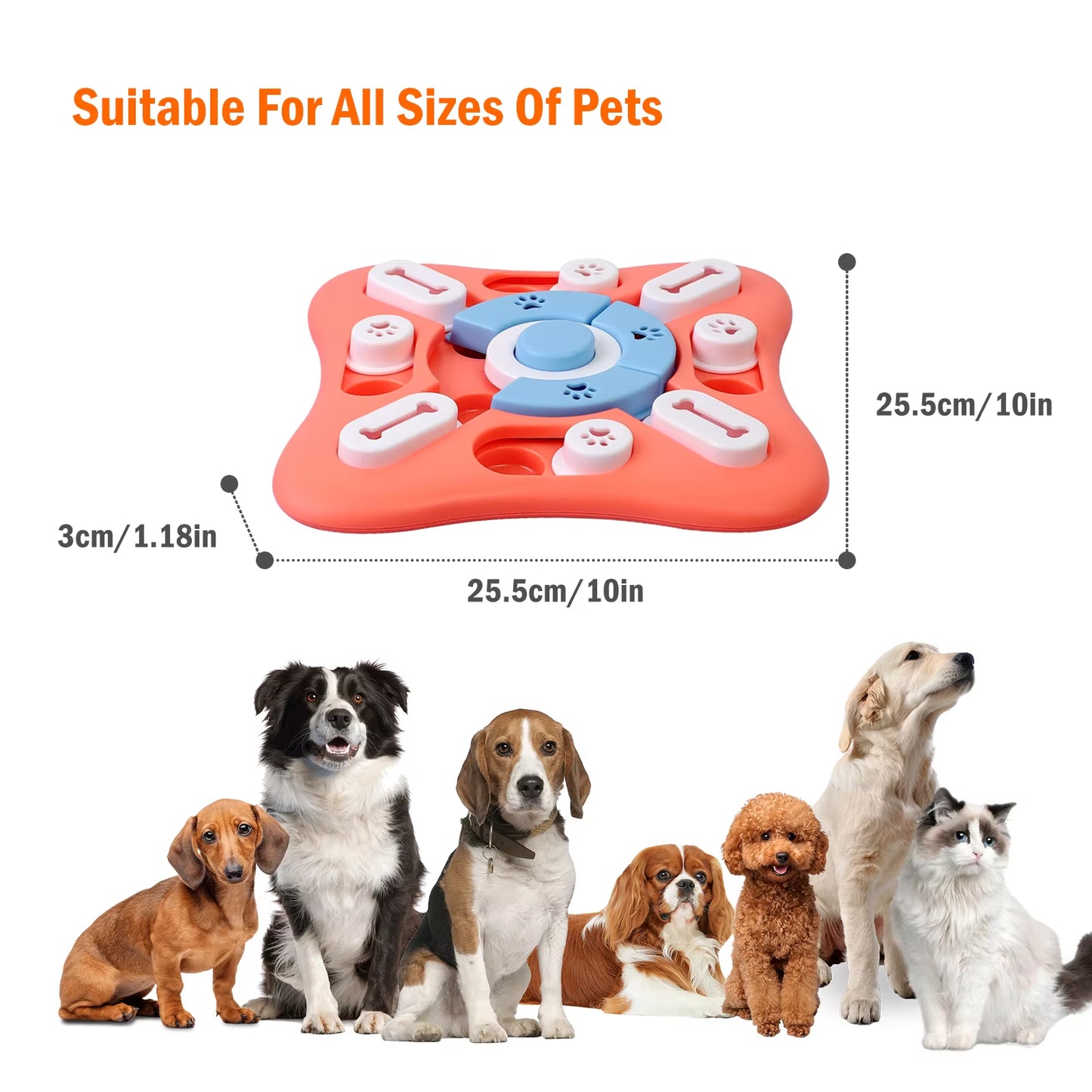 Dog Puzzle Toy for IQ Training & Mental Enrichment, Interactive Dog Toys for Large Medium Small Dogs，Dog Treat Puzzle Dispensin